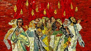 mosaic, image, art, Pentecost