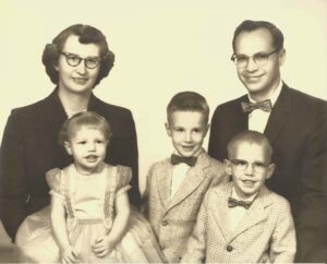 Clarence & Wilma Leichty family, c. 1958